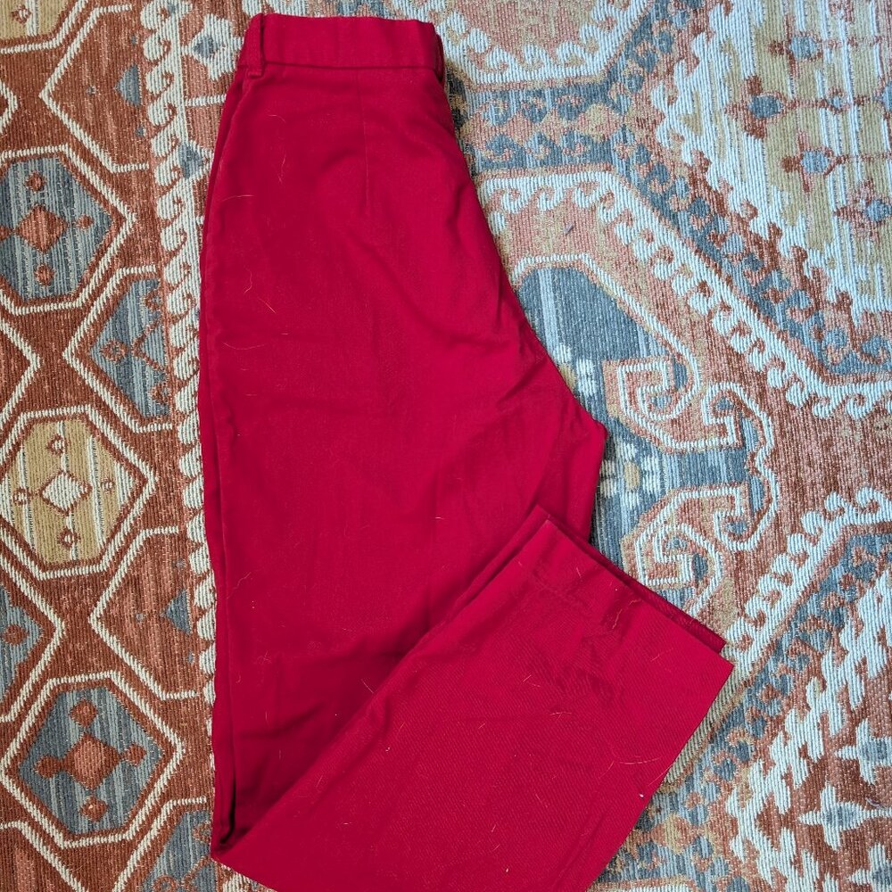 beautiful vintage high waisted red trousers